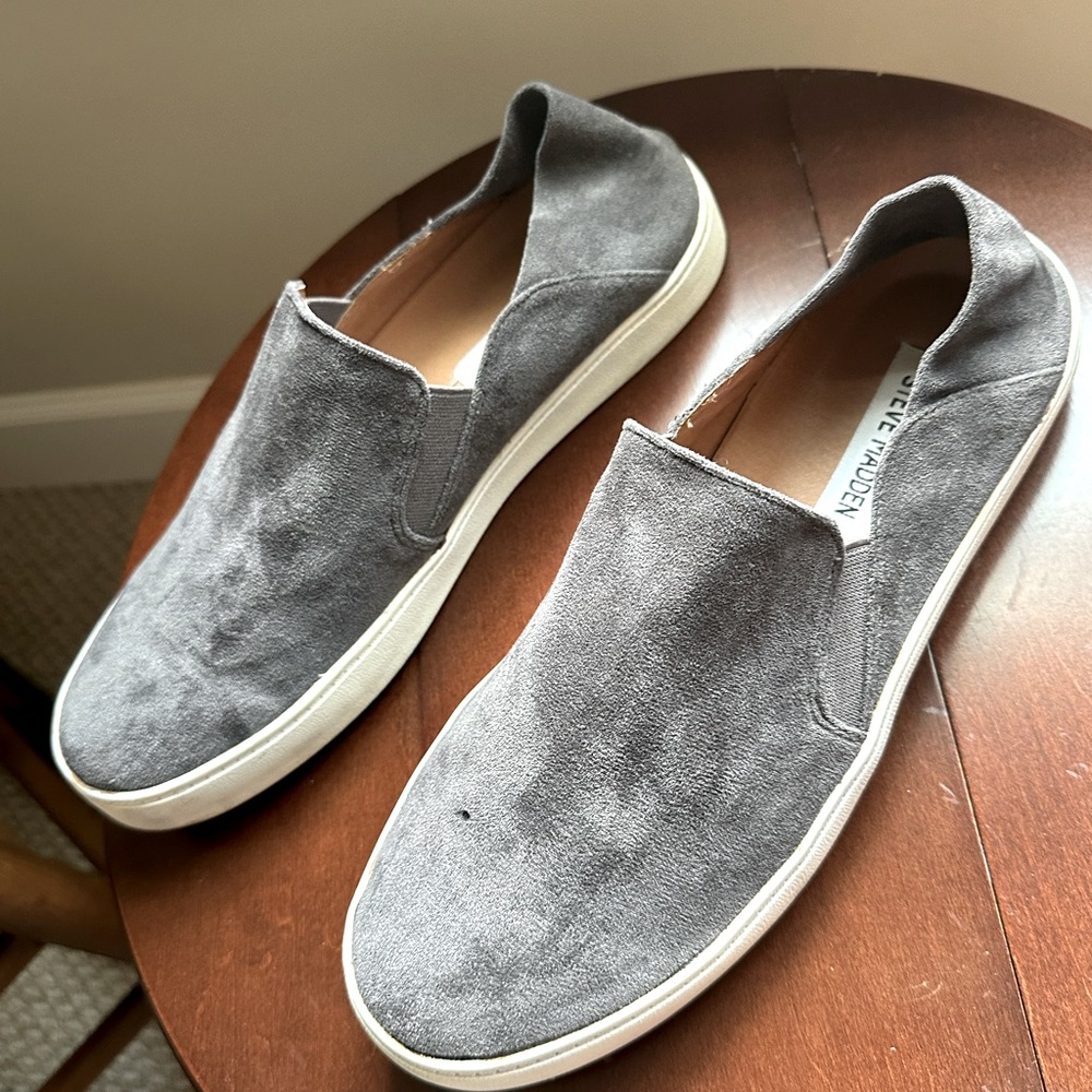 Steve Madden Gray Suede Slip-On Sneakers